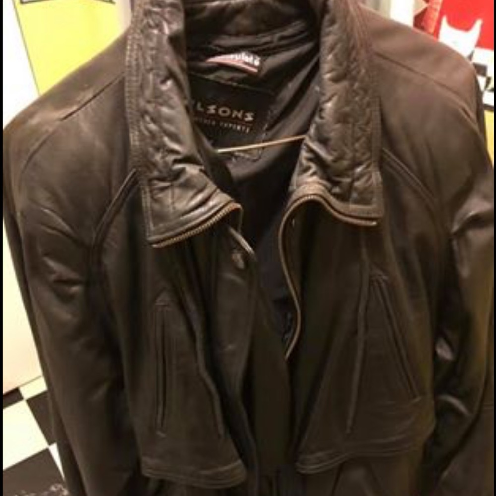 Leather coat